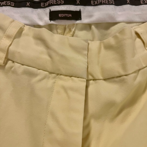 Express Editor Size 4 Yellow Capris - Picture 2 of 4